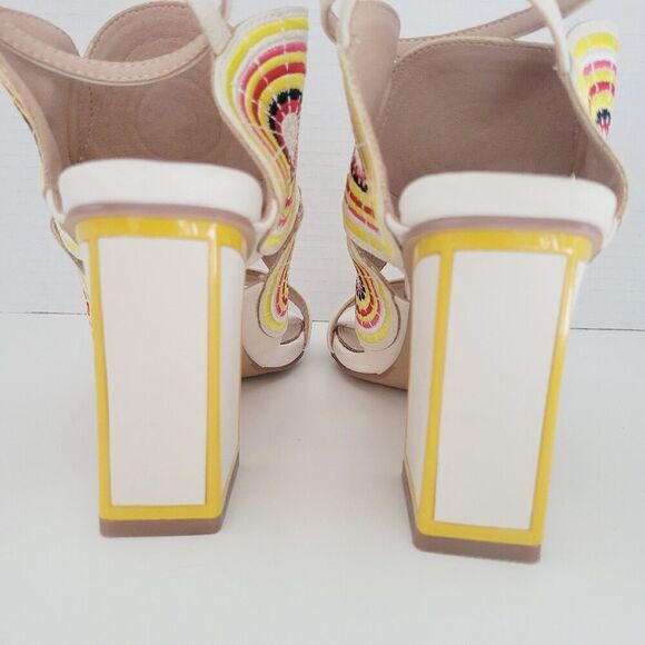 Exe' Women's Lucia-833 ICE Multicolor Sandals Block Heels Embroidered Leather 38 - Picture 15 of 16